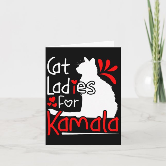 Cat Dam för Kamala Silhouette Graphic Kort (Framsida)