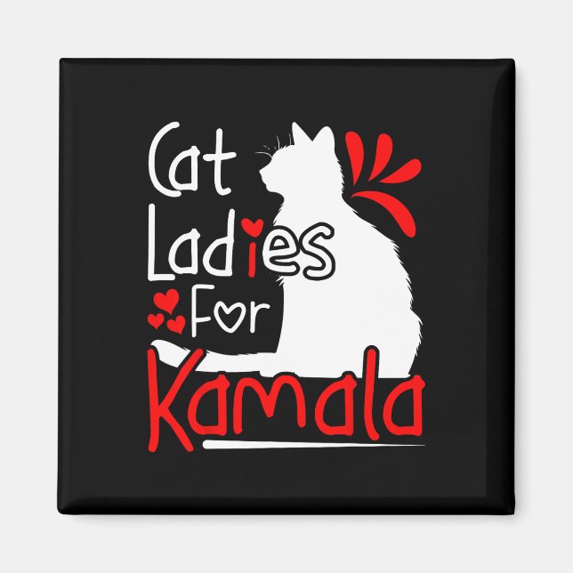 Cat Dam för Kamala Silhouette Graphic Magnet (Framsidan)