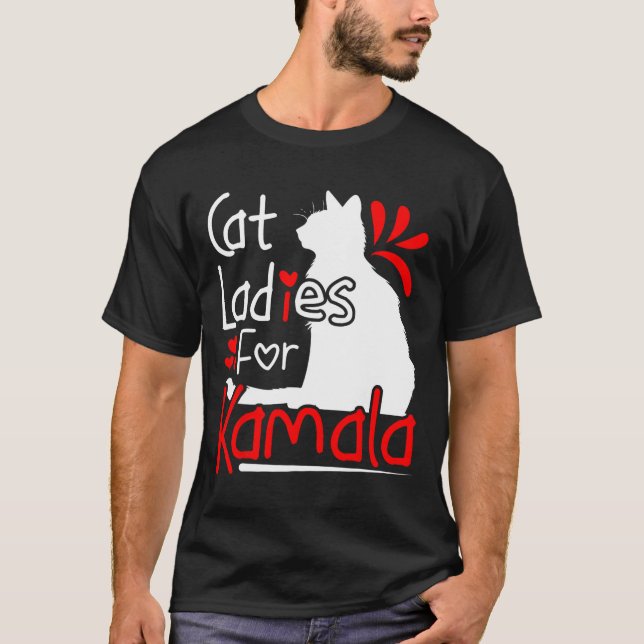 Cat Dam för Kamala Silhouette Graphic T Shirt (Framsida)