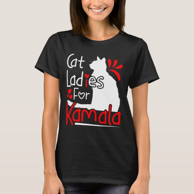 Cat Dam för Kamala Silhouette Graphic T Shirt (Framsida)
