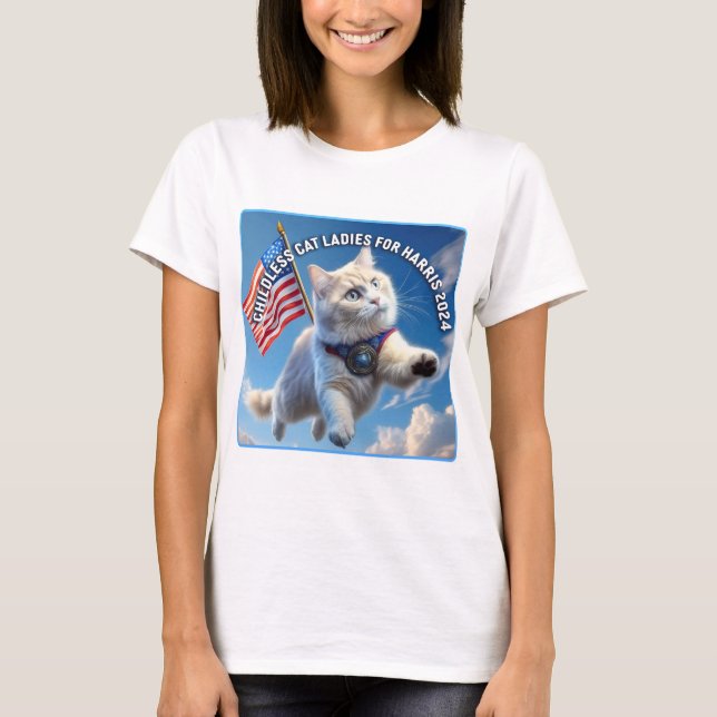 CAT DAM FÖR KAMALA T SHIRT (Framsida)