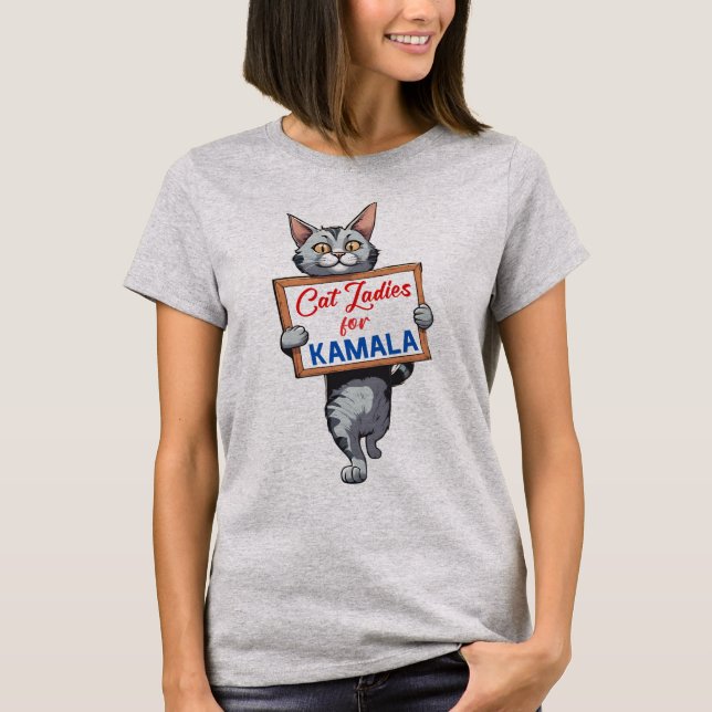 Cat dam för kamala t shirt (Framsida)