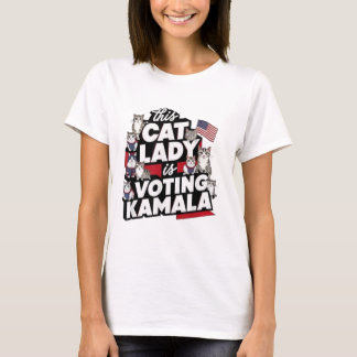 CAT DAM FÖR KAMALA T SHIRT