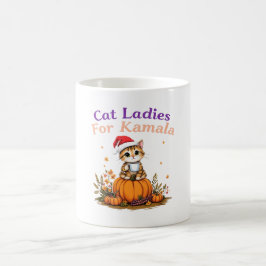 Cat Dam för Kamala: Visa stöd för Kamala Kaffemugg