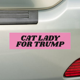 CAT DAM FÖR TRUMP ROSA BUMPER STICKER BILDEKAL
