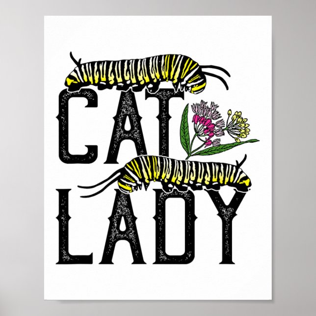 Cat Dam - Funny Monarch Butterfly Poster (Framsidan)