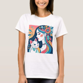 Cat Dam Graphic Illustration T-Shirt