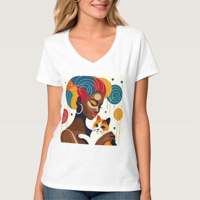 Cat Dam Graphic Illustration T-Shirt (Framsida)