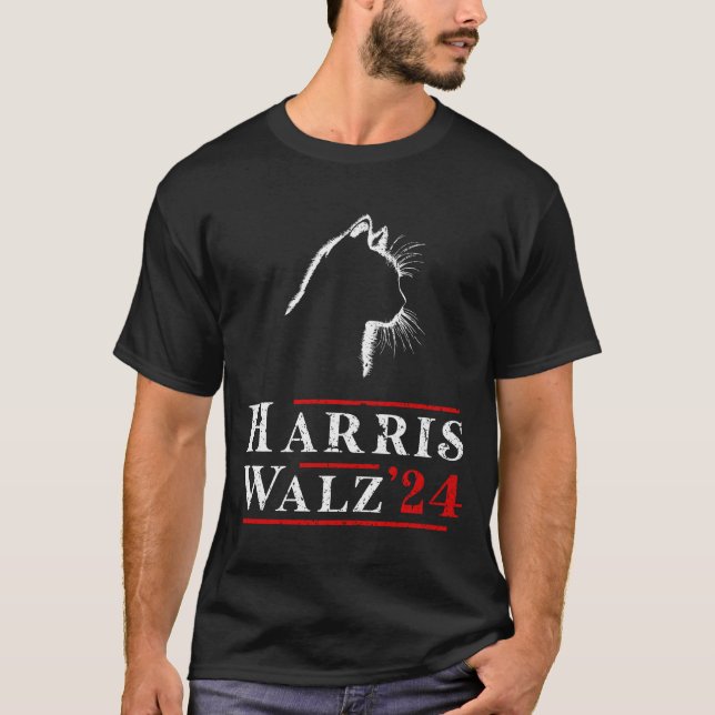 Cat Dam Harris Waltz 2024 T Shirt (Framsida)