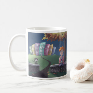 Cat Dam i parken Coffee Mugg