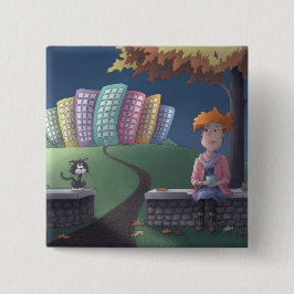 Cat Dam i parkeringsknappen Knapp