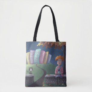 Cat Dam i Tote Bag-parken Tygkasse