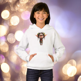 Cat Dam jul Elf Girl's Hoodie T Shirt