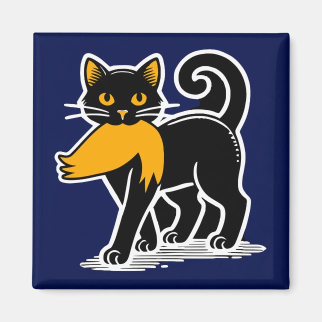 Cat Dam Kamala | Harris Walz 2024 Blue Magnet (Framsidan)