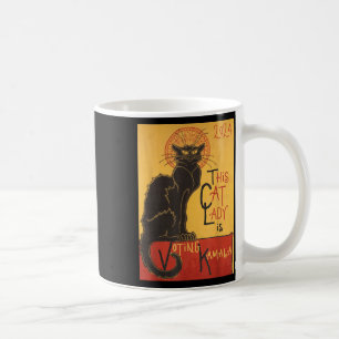 Cat Dam Kamala Le Chatta Noir Funny Ballot Kaffemugg
