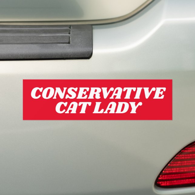 CAT DAM KONSERVATIV FÖR TRUMP BUMPER STICKER BILDEKAL (På Bil)