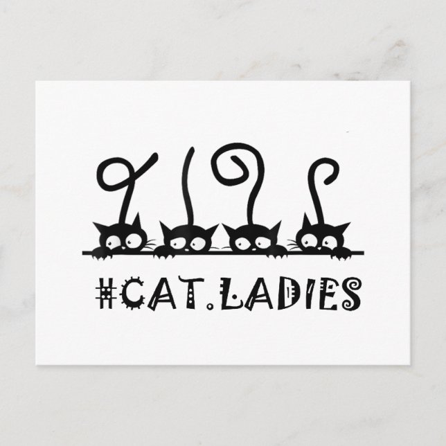 Cat Dam Mamma Friend Kärlek Gift Hälsning vykort (Framsida)