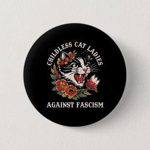 Cat Dam mot fascism Lusnykantig feminist 2 Knapp