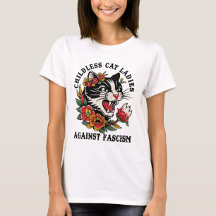 Cat Dam mot fascismen feminist T Shirt