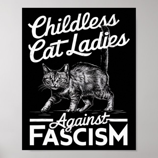 Cat Dam mot fascismen proud feminist Poster (Framsidan)