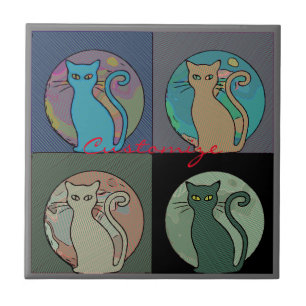 Cat Dam Multi Cats Sitta Thunder_Cove Kakelplatta
