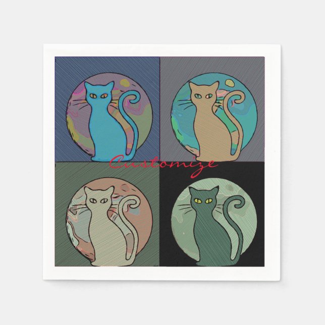 Cat Dam Multi Cats Sitta Thunder_Cove Pappersservett (Framsidan)
