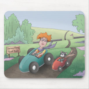 Cat Dam Road Rally Mouse Pad Musmatta