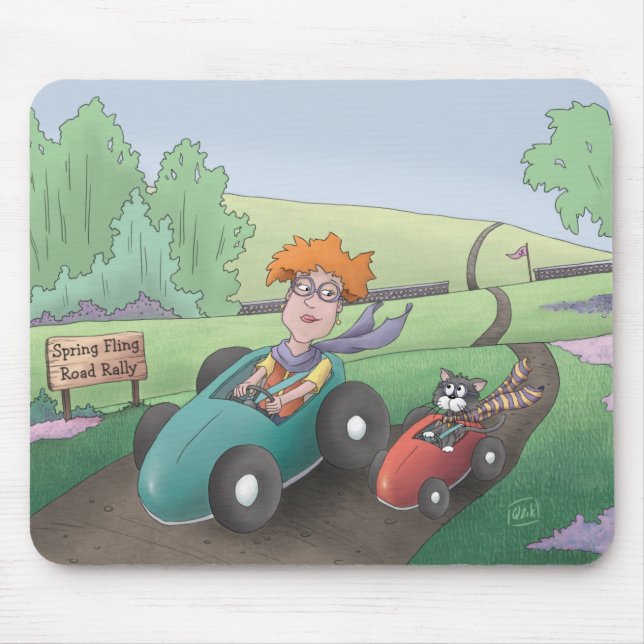 Cat Dam Road Rally Mouse Pad Musmatta (Framsidan)