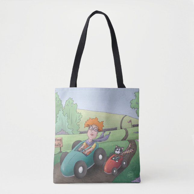 Cat Dam Road Rally Tote Bag Tygkasse (Framsida)