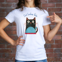 Cat Dam Röstskript Rustik Fet Cute Feminist