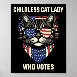 Cat Dam som röstade för Kamala Harris 2024 Poster