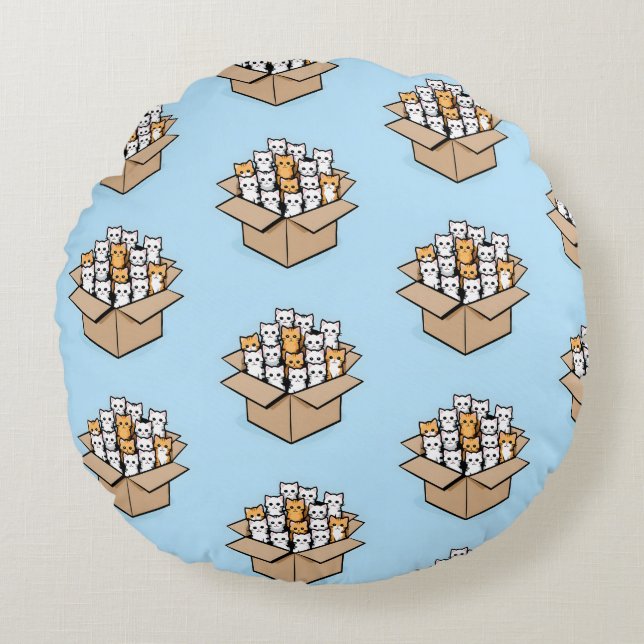 Cat Dam Starter Kit Pillow Rund Kudde (Framsidan)