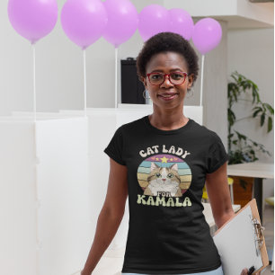 Cat dam stöder Kamala T Shirt