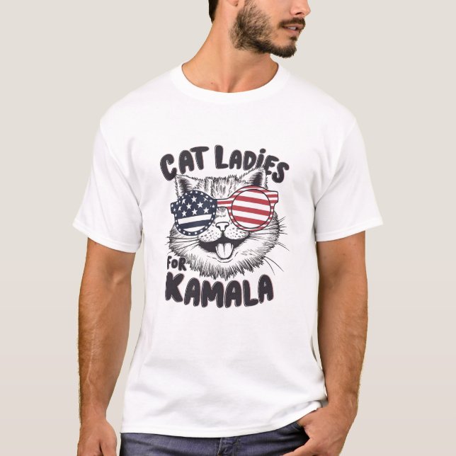 Cat Dam till president Kamala Funny Cat 2024 T Shirt (Framsida)