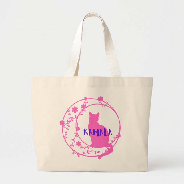 Cat Dam Tote Bag - Rösta Kamala! Jumbo Tygkasse (Framsidan)