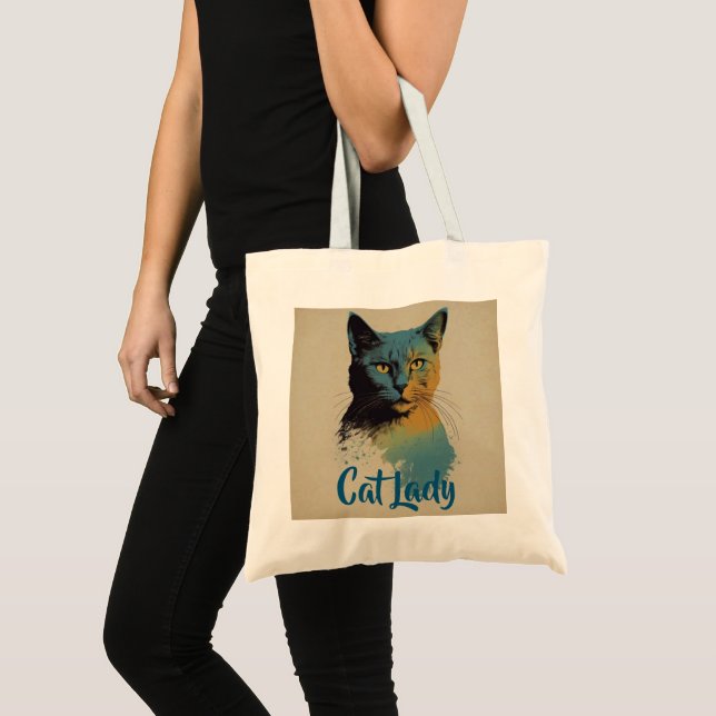 Cat Dam Tote Bag Tygkasse (Framsida (produkt))