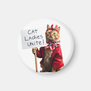 Cat Dam Unite Kamala Harris för president Funny Magnet