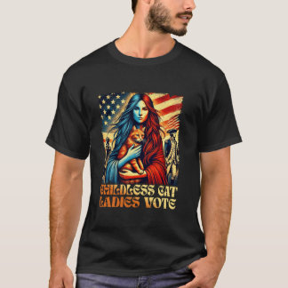 Cat Dam Vote Kamala 2024 President Kamala H T Shirt