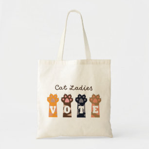 Cat Dam Vote Tote Tygkasse