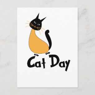 Cat Day Cute Kattunge Vykort