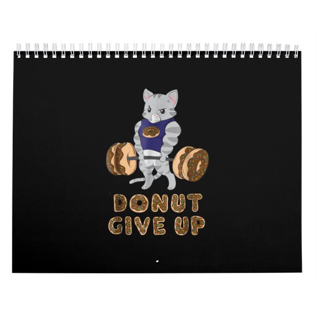 Cat Deadlift Powerlift Donut Gym Kalender (Omslag)