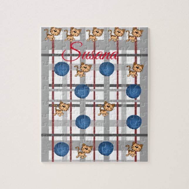 Cat Decorative Jigszle Puzzle Pussel (Vertikal)