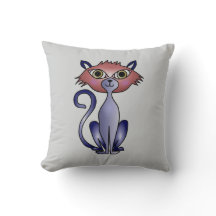 Cat Dekorativ kudde - Crazy Cat ThLED Gift