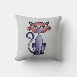 Cat Dekorativ kudde - Crazy Cat ThLED Gift