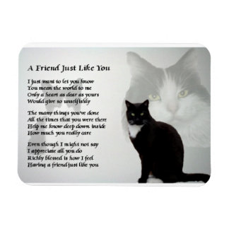 Cat Design-vän Dikt Magnet
