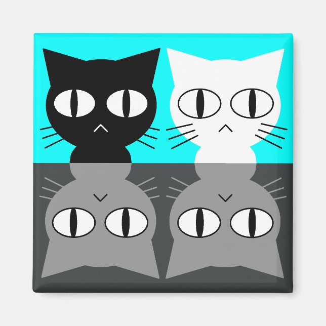 cat dirty clean dishwasher magnet (Framsidan)