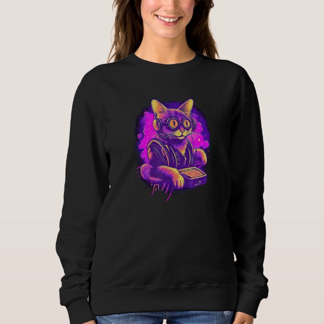 Cat DJ T Shirt (Framsida)