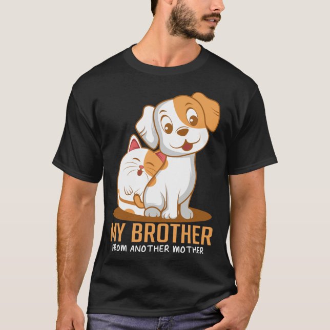 Cat Dog Brother  Animal T Shirt (Framsida)