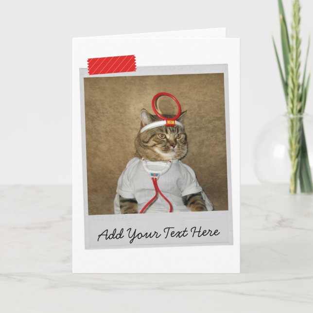 Cat Doktor Funny Card Kort (Framsida)
