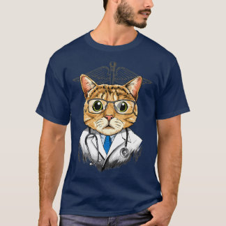 Cat Doktor Vet Veterinarian Animal Lover T Shirt